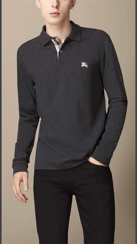 burberry poloshirt sale|burberry long sleeve polo shirts.